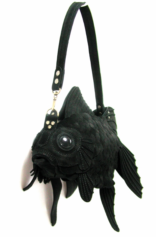 ヌバック革の金魚バッグ(小)