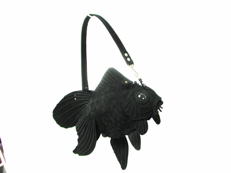 ヌバック革の金魚バッグ(小)